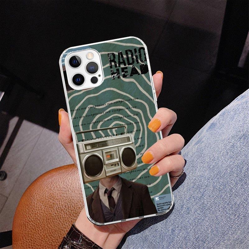 Bnad R-Radiohead Fodral För iPhone 17 Air 16 Pro Max 16E 15 + 14 Plus 11 12 13 Mini 7 8 SE Gåva Print Cover Fundas