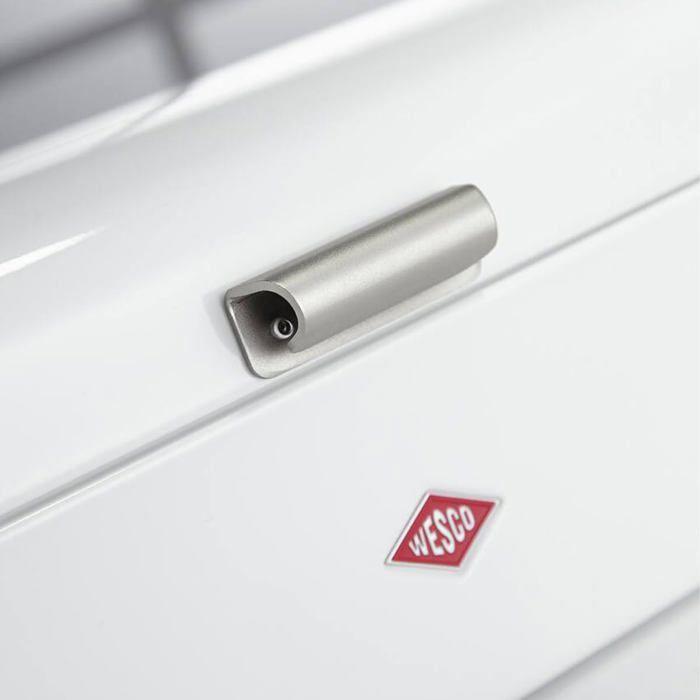 Boite à pain - wesco - 235201-87 - tôle d'acier - 22x42x17 cm - couleur blanche