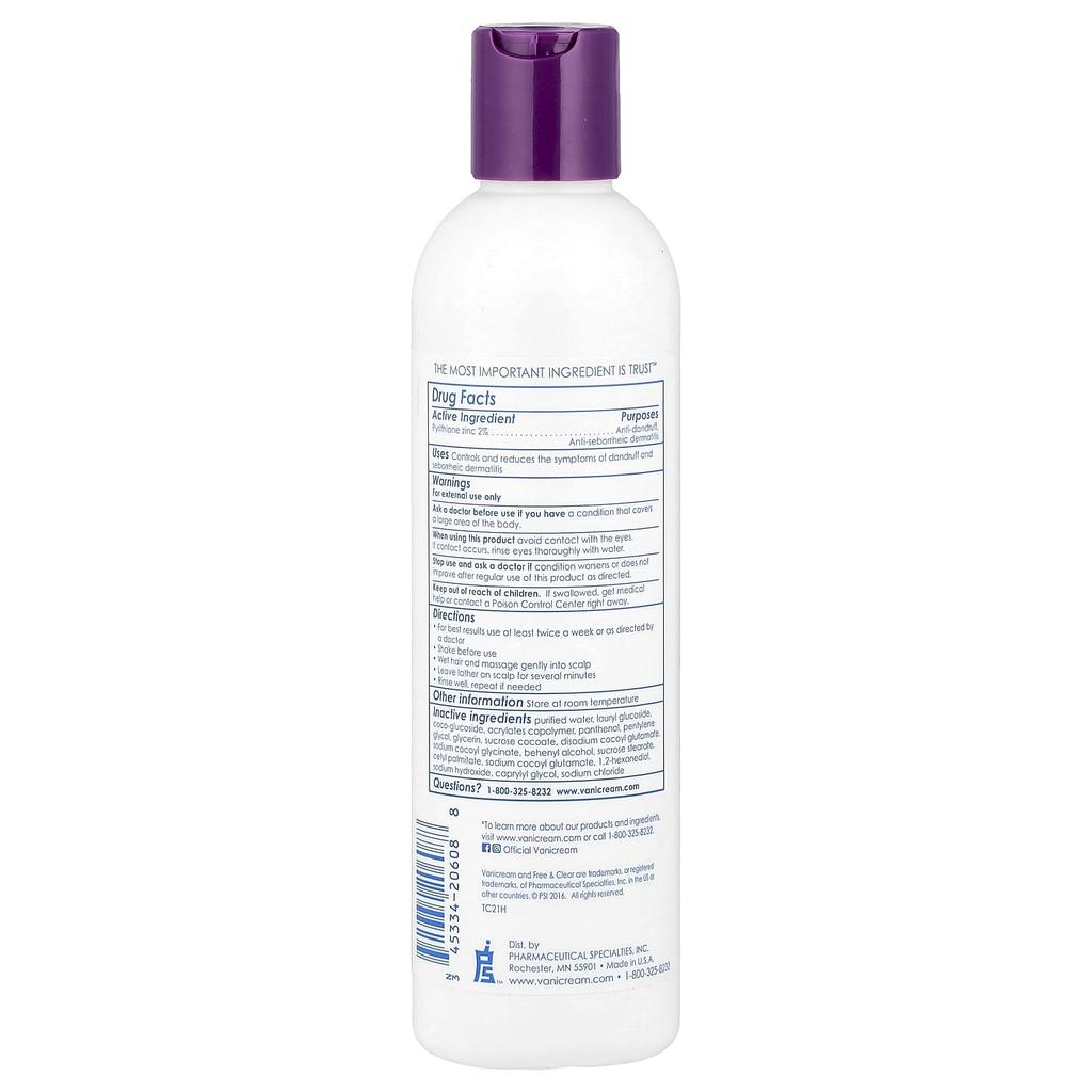 Szampon przeciwłupieżowy, Skóra wrażliwa, 237 ml(8 uncji płynu)