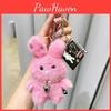 Rabbit Pearl With Necklace Plush Keychain Toy Pendant Cartoon Doll Gift Kids