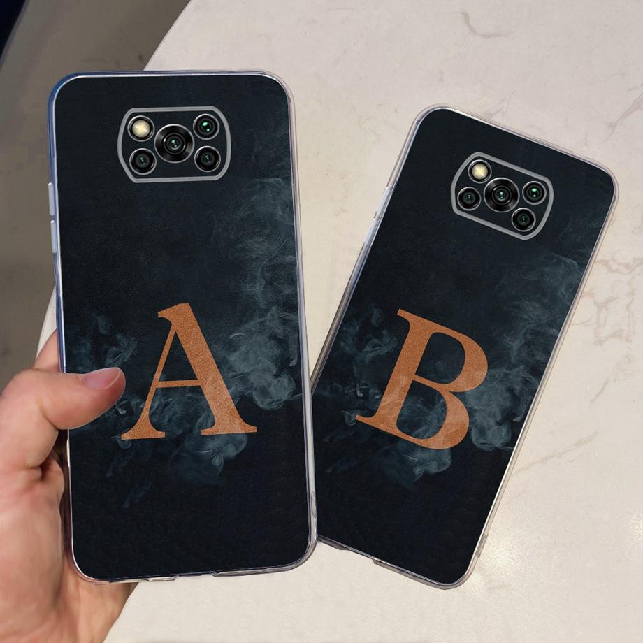 For Xiaomi Poco X3 Pro PocoX3 Case Soft Silicone Clear TPU Capa Fashion Latter Cartoon Cute Pattern For Xiomi Poco X3Pro x 3 Bag