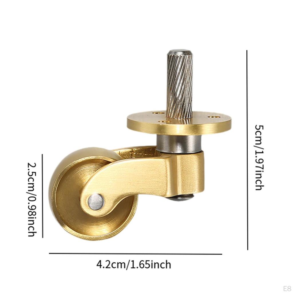 Heavy Duty Swivel Caster Furniture Brass Wheels