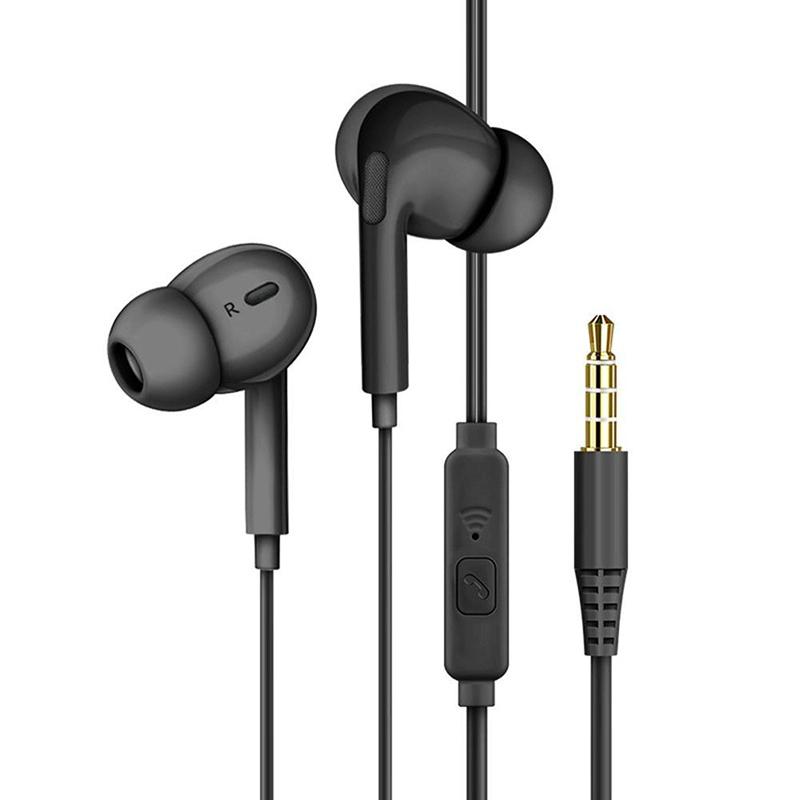 3.5mm Wire Headphone Headset with Mic Wired Headphones Heavy Bass In Ear Stereo Wired Earphone Earbuds Wire Game Phone Earphones