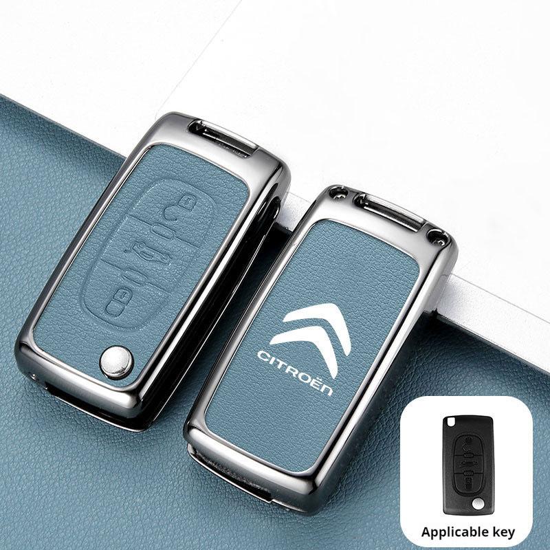 AGX4   Zinc Alloy CarKey Holder Car Keychain Bag Organizer Car Key Case For Citroen C1 C2 C3 C4 C5 C6 C8 C4L C3L C3-XR PICASSO Aircross