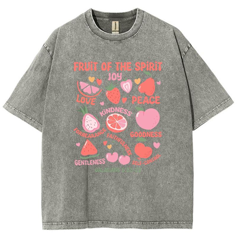 

Розовый Мультяшный Принт Фруктов Милый Повседневный Американская Милашка Короткий Рукав Высококачественный Хлопок Удобный Роскошный Топ 3XL