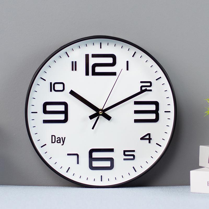 30cm Quartz Silent Wall Clock for Living Room - Creative, Wall-Mounted Design