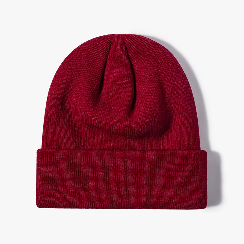Schwarz Weiß Blau Beige Rosa Rot Grün Strickmütze für Jungen Mädchen Herbst Winter Warme Skullies Beanie Erwachsene Kinder Hüte & Mützen