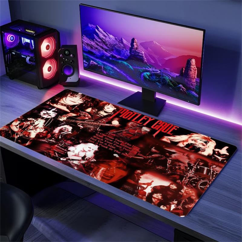 Mötley Crüe Color Mouse Pad Large Gaming Table Cushion Non-slip Laptop Tablet Big Mousepad XXL Mat Mini PC Playmat With Lock edge