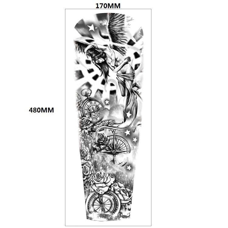 Lion Tiger Head Large Pattern Waterproof Full Arm Tattoo Sticker Flower Arm Large Pattern Water Transfer Wind Sticker
