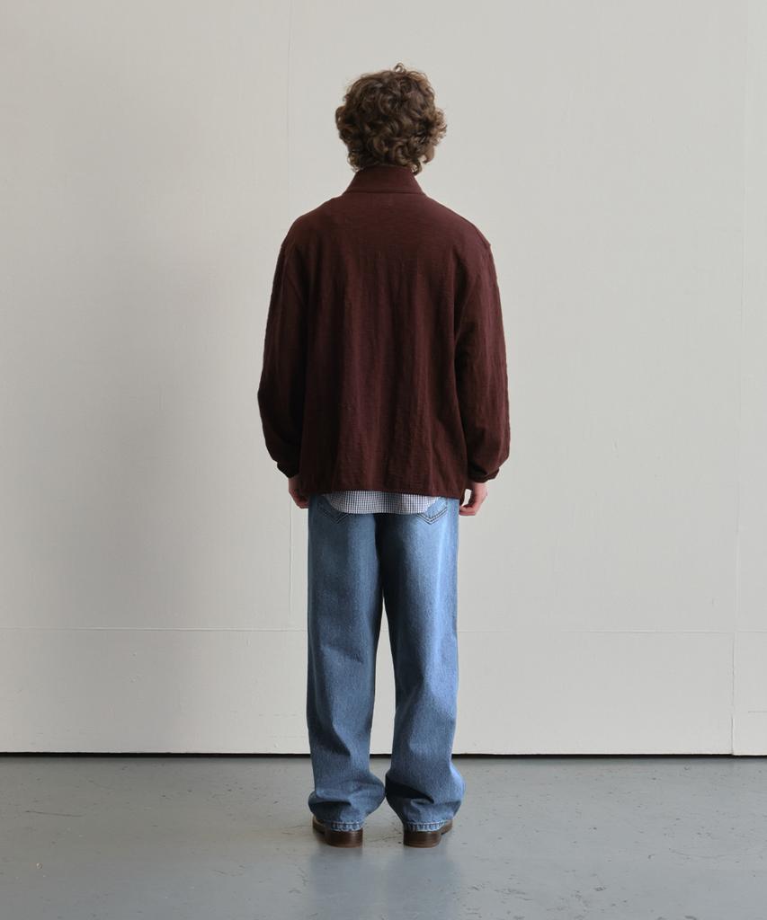Holliseon Blueborn Damage Loose Denim Pants Light Blue