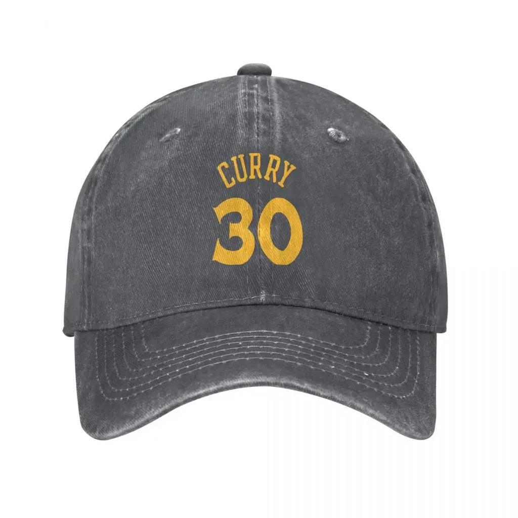 Steph Curry Jersey Baseball Cap For Unisex Men Vintage Trucker Hat Fitted Retro Sunshade Outdoor Sun Baseball Caps