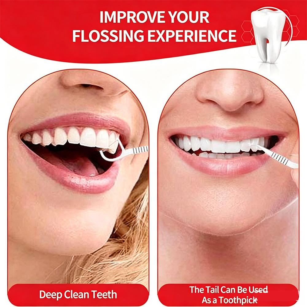 30/50/200/400 strawberry flavored dental floss, smooth dental floss sticks, safe oral cleaning tools, travel essentials