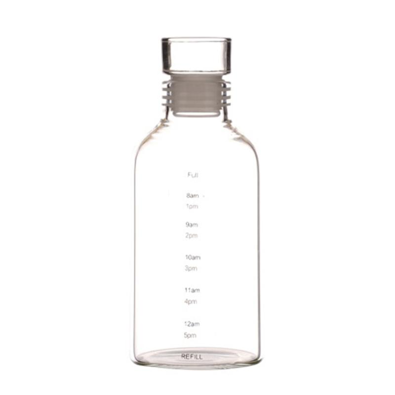 

Time Marked Glass Cup For Daily Hydrations High Quality Glass Cup With Time Scale Glass Bottle For Easy Water Monitoring