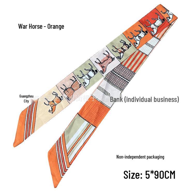 Silk Scarf Accessory: Long Ribbon for Bag, Headband, or Hair Tie