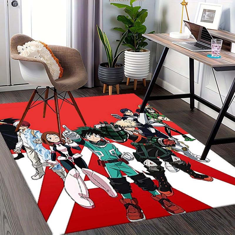 1 Stück My Hero Academia Midoriya Izuku Stuhlmatte - Anime Cartoon Design Schreibtischunterlage, Rutschfester Teppich für Heimdekoration, Geeignet für Alle Jahreszeiten.T046