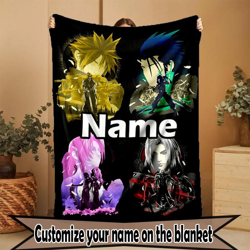 Custom Name Personalized Final Fantasy Print Blanket, Home Decor, Bedroom, Sofa, Camping, Couch, Gifts for Birthday ChristmasEnthusiasts