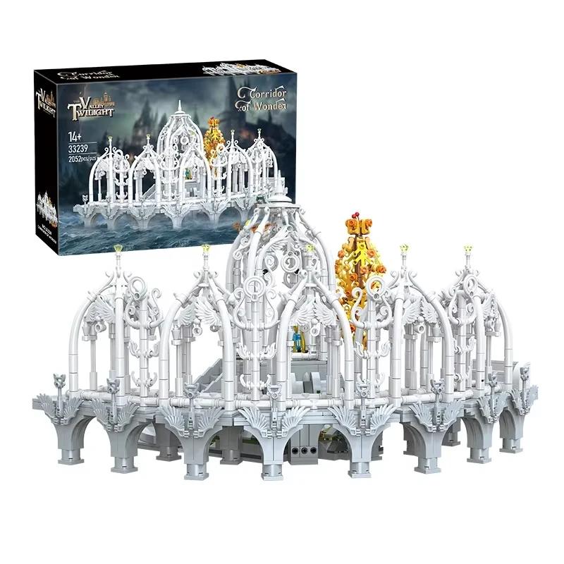 European Elf City Building Blocks Set Nine-in-one Giant Palace Models Bricks Desktop Decoration Diy Toys For Kids Holiday Gifts