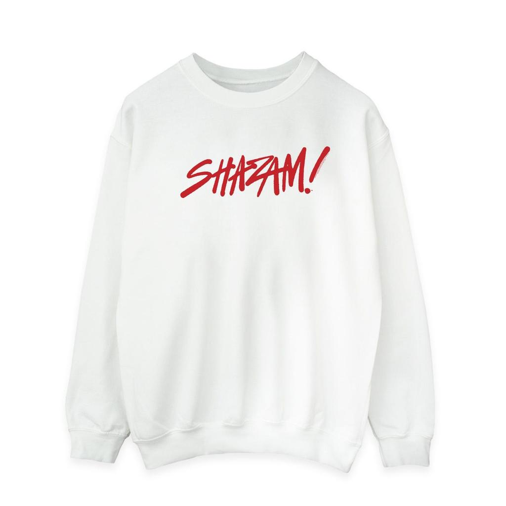 DC Comics Mens Shazam Fury Of The Gods Spray Paint Logo Sweatshirt