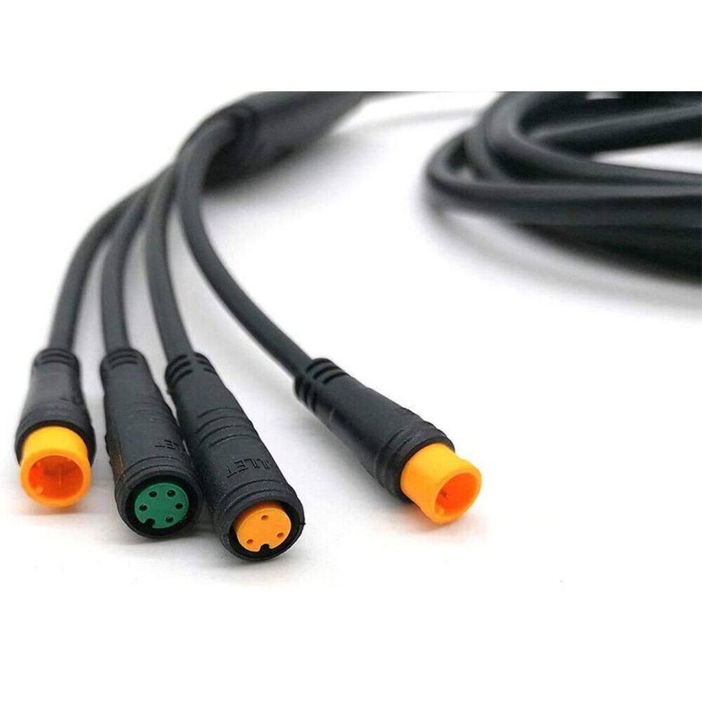 Waterproof Cable 8 Pins/9 Pins 1 To 5 Cable Leads Wires For KT Controller Motor Throttle Brake Display  Conversion Accessory