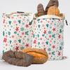 Food Safe Bees Wax Bread Container with Elastic Band Reusable Cotton Linen Bag For Homemade Sourdough Preservation