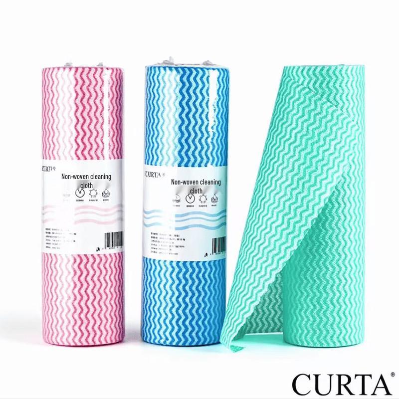 HEC CURTA Disposable Household Cleaning Cloth Roll, 50 Sheets
