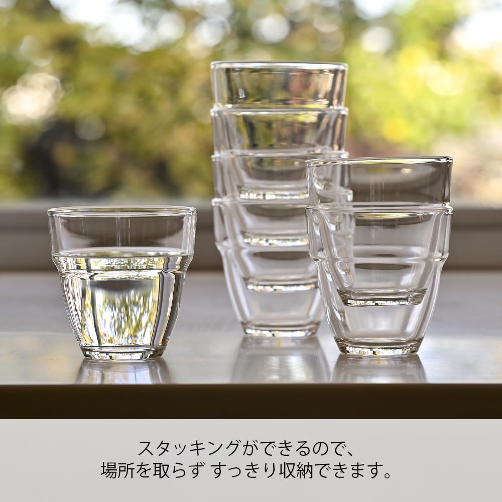 HARIO Heat Resistant Stack Glass Set of 2 260mL Heat Resistant Glass Stackable MicrowaveDishwasher Safe Made in Japan HARIO Glass HSG-1624