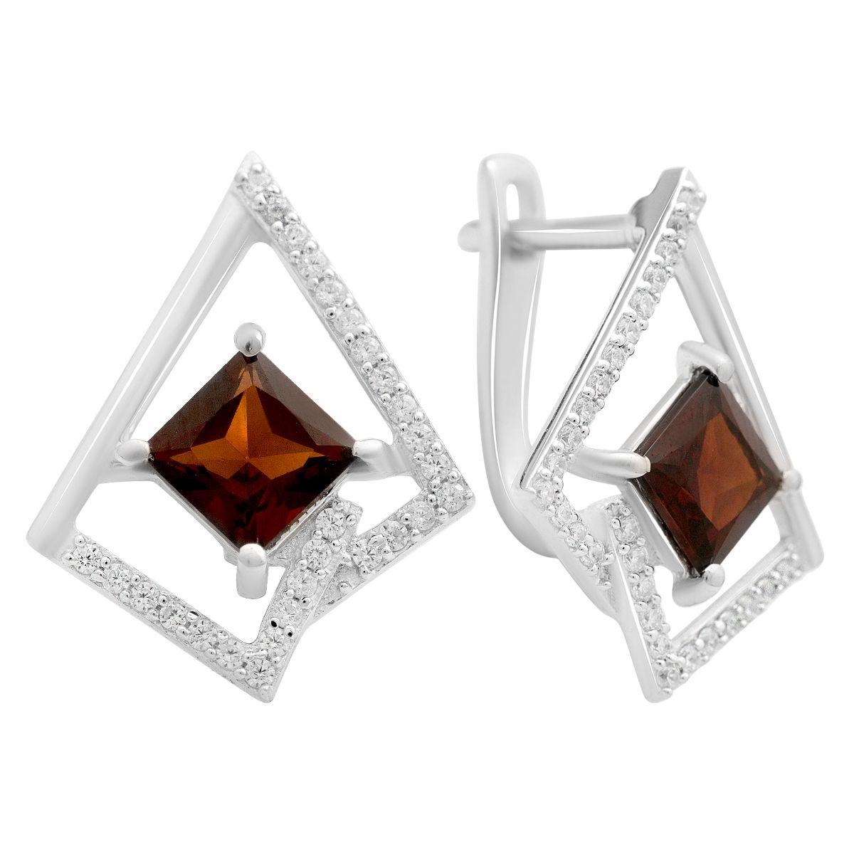 

Серебряные серьги с натуральным гранатом 3.399ct (2203988) темні цукерки apple червоний колір
