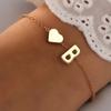 26 English Initial Letter Bracelets for Lovers Men Women 2026 New Simple DIY Personalized Name Alloy Bracelets Zircon