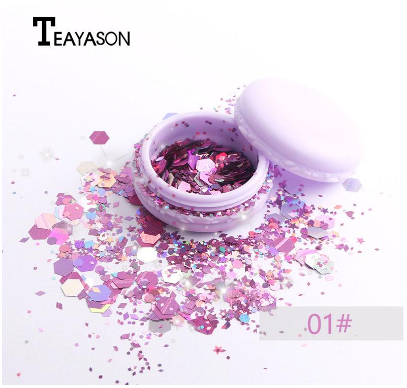 Light Purple  Packaging Laser Sequins Sparkle Powder Makeup Music Festival Party Makeup Look Shimmer and Shine  Body Glitter