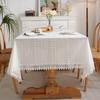 Lace Tablecloth Cotton Hollow White Embroidery Coffee Table Table Cover Table Cloth Wedding Party Banquet Decor