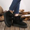 Soft Thick Bottom Furry Snow Boots Women 2025 Winter Chunky Platform Fluffy Fur Ankle Boots Cute Plush Ball Bowknot Cotton Shoes