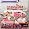 3pcs Duvet Cover Set (1*Duvet Cover + 2*Pillowcase, Without Core), Betty Boop Print Soft All‑Season Bedding Set, Home Bedroom Decor Gift