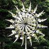 Wind & Solar Powered Kinetic Windmill | 3D Spinning Garden Sculpture | Outdoor Metal Art for Yard Patio Decoration