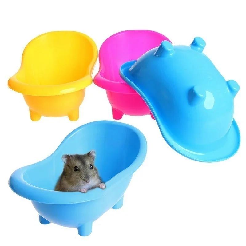 Mini Chomik Gerbil Małe Zwierzęta Kąpielisko Kąpiel Piasek Pokój Łazienka Kąpielisko Losowy Kolor