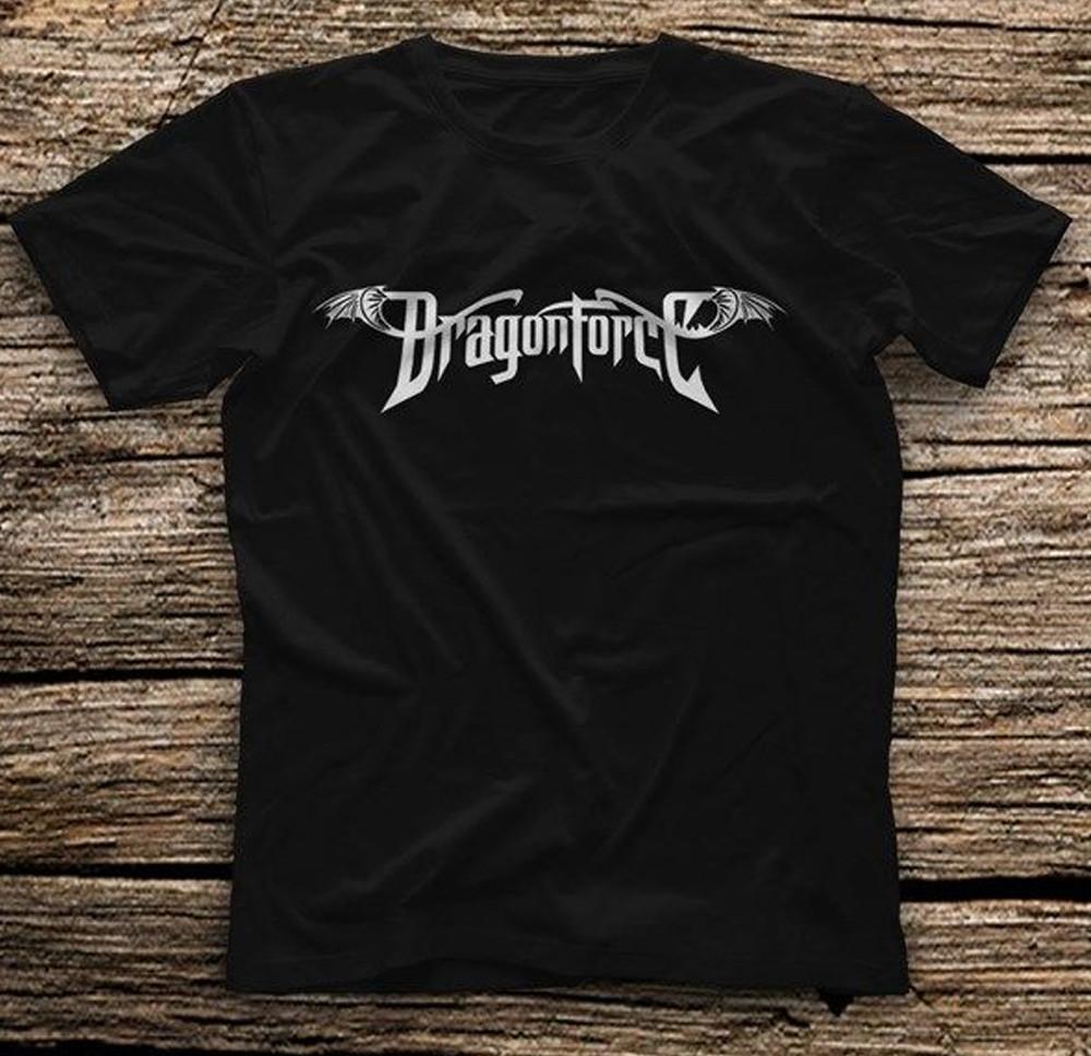 

DragonForce band logo Tshirt black Cotton Unisex All Sizes S5XL X117 Unisex T-Shirt M