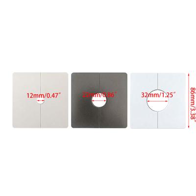Flange Dividida de Parede Placa Escudo Quadrada Coberturas de Parede para Tubo de Água Painel Decorativo com Furo Reservado para Furar para Fios Torneiras Tubos