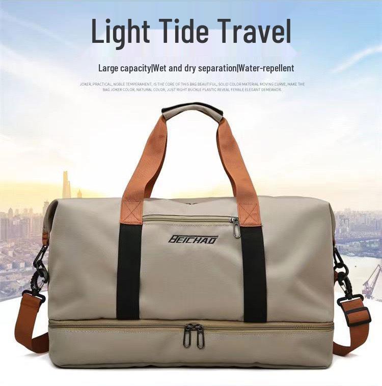 Cross-border Wet-Dry Sports Bag: Expandable Travel Bag with Shoe Compartment, Large Capacity, Custom Logo