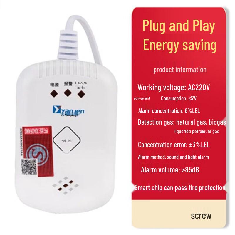 Lieve Wall-Mounted Natural Gas Detector