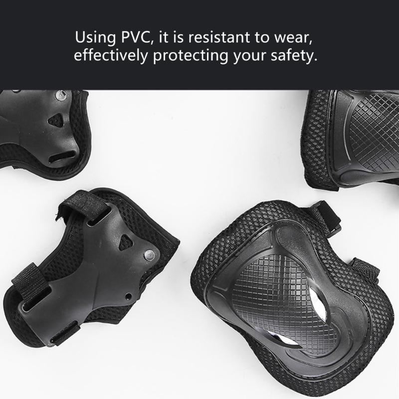 Thickened Protective Gear Set For Roller Skating Skateboarding Cycling With Adjustable Straps Breathable Padding 6PCS