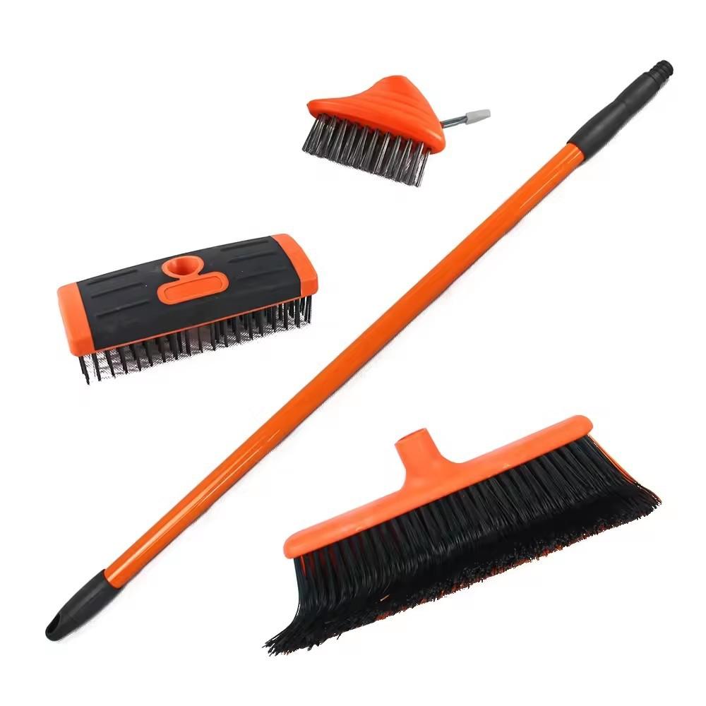 4 - in - 1 Weed Removal Garden Tool Set - Multifunctional Cleaning & Leaf Raking Kit with High Carbon Steel Bristles , O