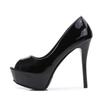 Chaussures pour femmes e-commerce cuir verni bout ouvert talons hauts talons fins pour femmes table imperméable bouche peu profonde chaussures simples sexy chaussures de boîte de nuit