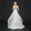 Elegant Backless Lace Mid-Waist Wedding Dress with Small Train (2025)