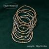 9pcs Set Multi-Layer Handmade Bracelet Set Elastic Bead Bangle Set  Women Daily Wear