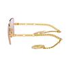 Gucci Double G Pendant Metal Square Sunglasses Women's