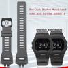 Men Silicone Straps Sports Waterproof For Casio GBD-200-1A GBD-200RD-4 GBD-200 Rubber Replacement Watchband Watch Accessories