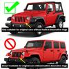 7x Weiße Kühlergrill-Frontgitter-Einsätze für Jeep JK Wrangler 2007-18 Zubehör