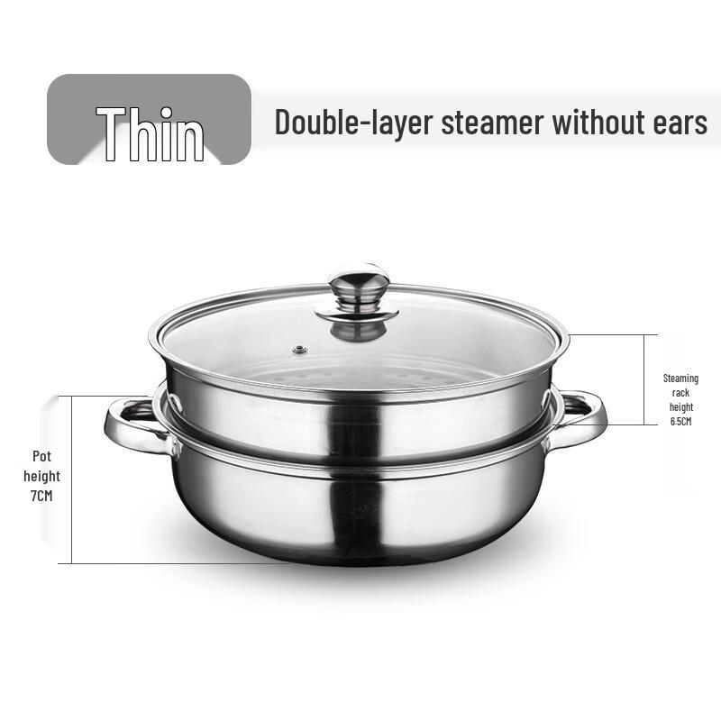 

Triceratops 2-Layer Stainless Steel Multifunctional Steamer Pot