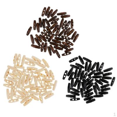 150Pcs Wood Toggle Buttons for Crafting - Sewing 30*10mm