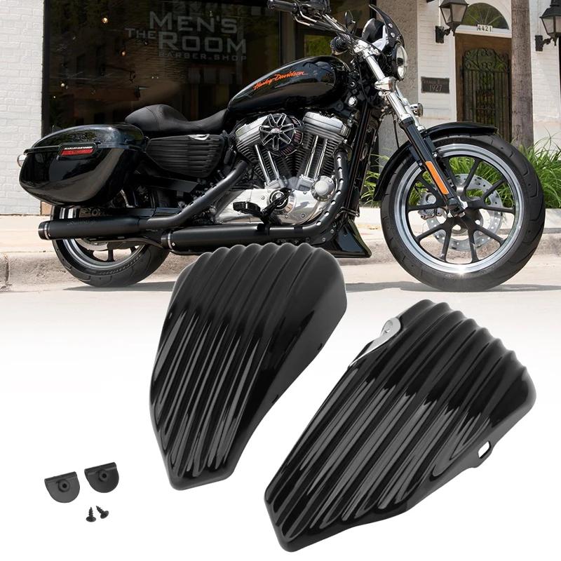 

Motorcycle Black Left Right Fairing Battery Cover Guard For Harley Sportster XL1200 XL883 Forty Eight 2004-2024 Moto Accessories