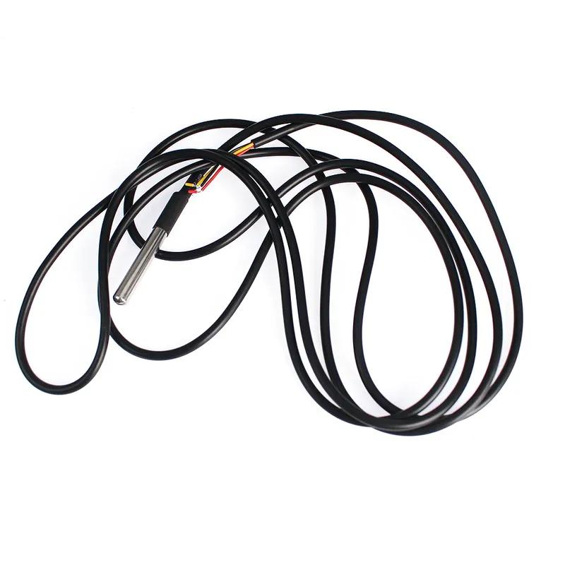 1/2pcs DS18B20 Temperature Probe Temperature Sensor 1M/2M/3M Waterproof DS 18b20 Stainless Steel Package 18B20 100cm/200cm/300cm